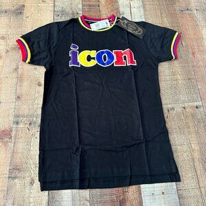 FWRD denim Icon graphic black tshirt boy's xl 18/20